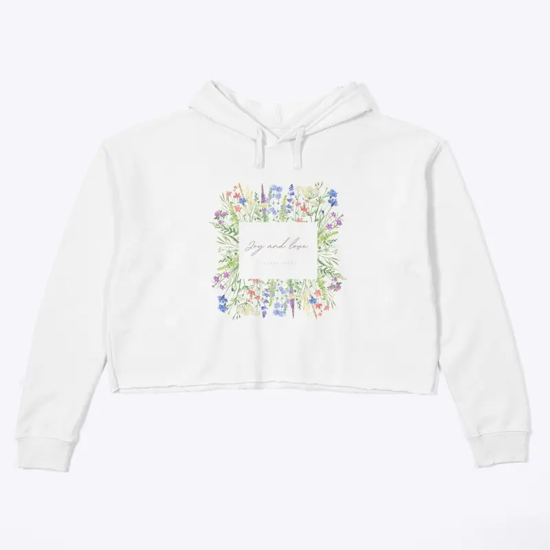 Flowery crop hoodie