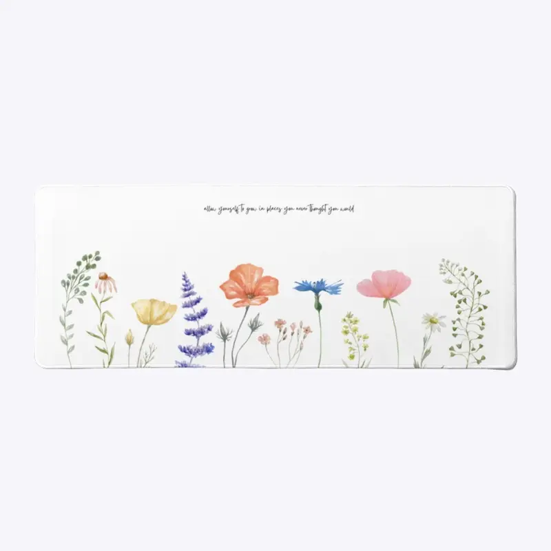 Flowers desk mat